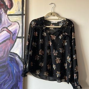 Zara Sheer Floral Blouse